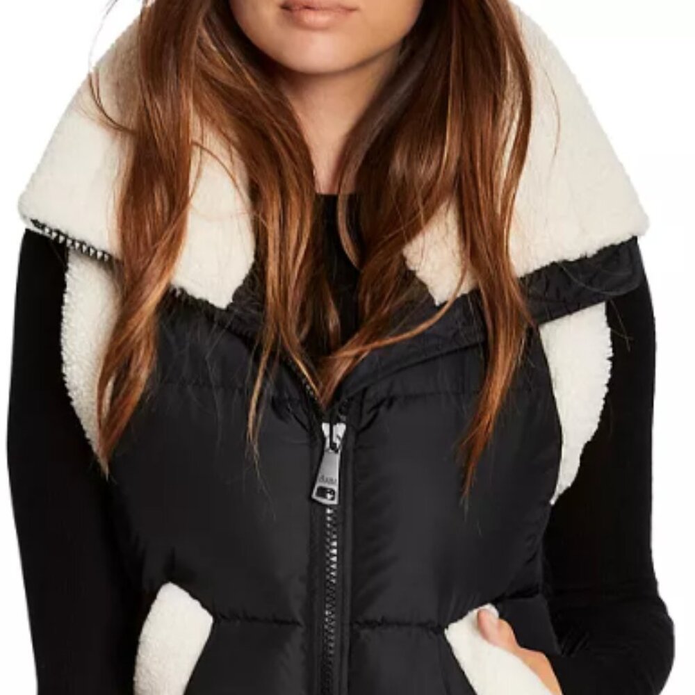 SAM Billie Sherpa Trimmed Puffer Vest; PERFECT condition